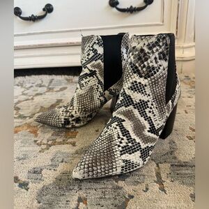 Snakeskin Ankle Boots